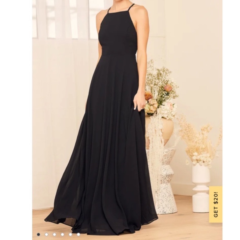 Lulus maxi dress black XS